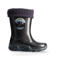 от 19 Euro. Размери 20до27 номер, WATERPROOF, ВОДО-УСТОЙЧИВИ, DEMAR Бебешки и Детски LUX гумени ботуши с Подвижна Топла Подплата.  DEMAR 0402-0403-I, ГРАФИТ Детски ботуши ДЕМАР